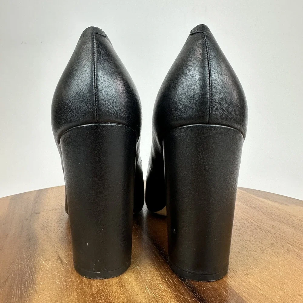 Womens Marc Fisher LTD Abilene‎ Black Leather High Heeled Pumps Size 9 M GUC